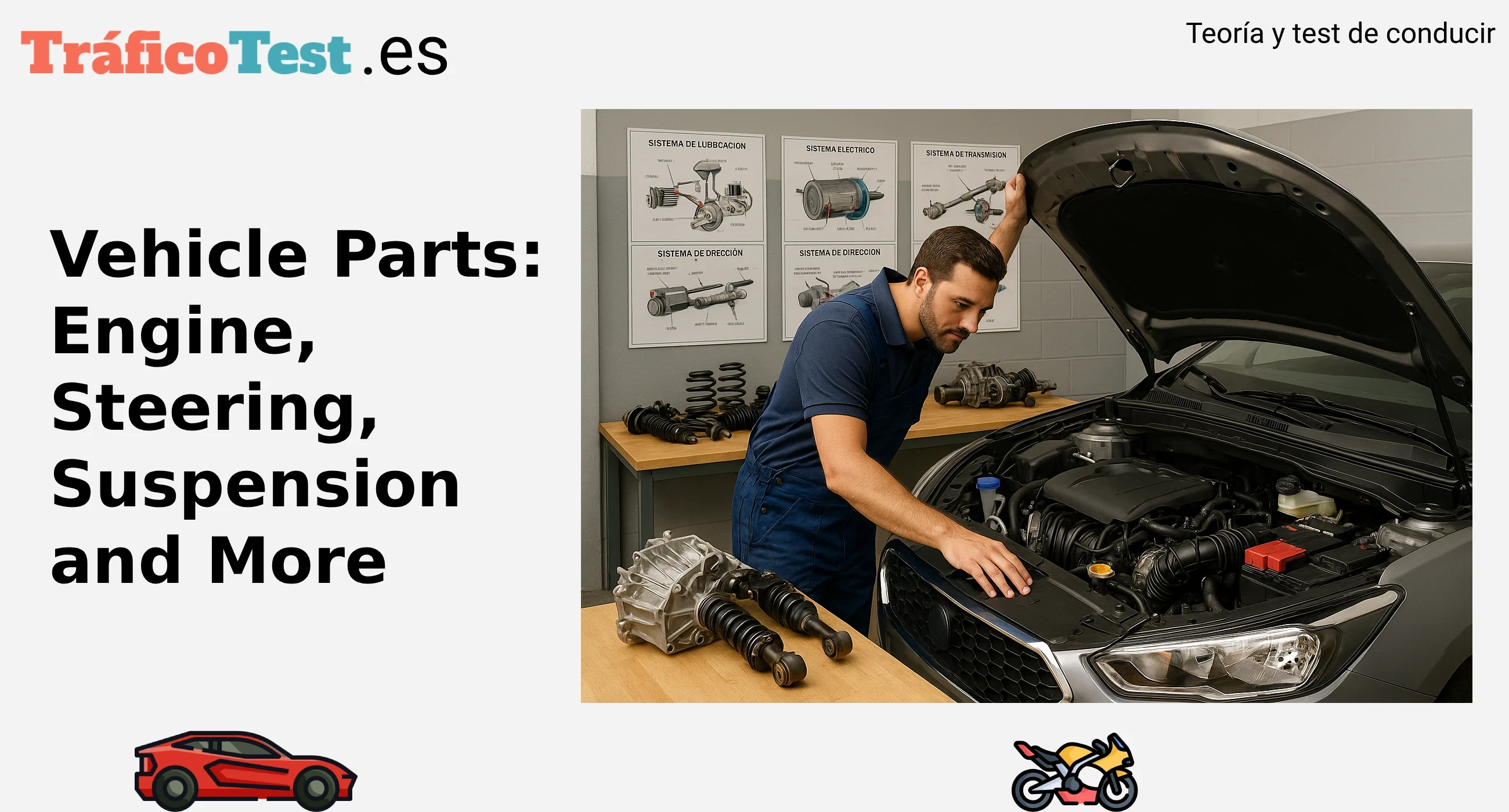 Vehicle Parts: Engine, Steering, Suspension, and More