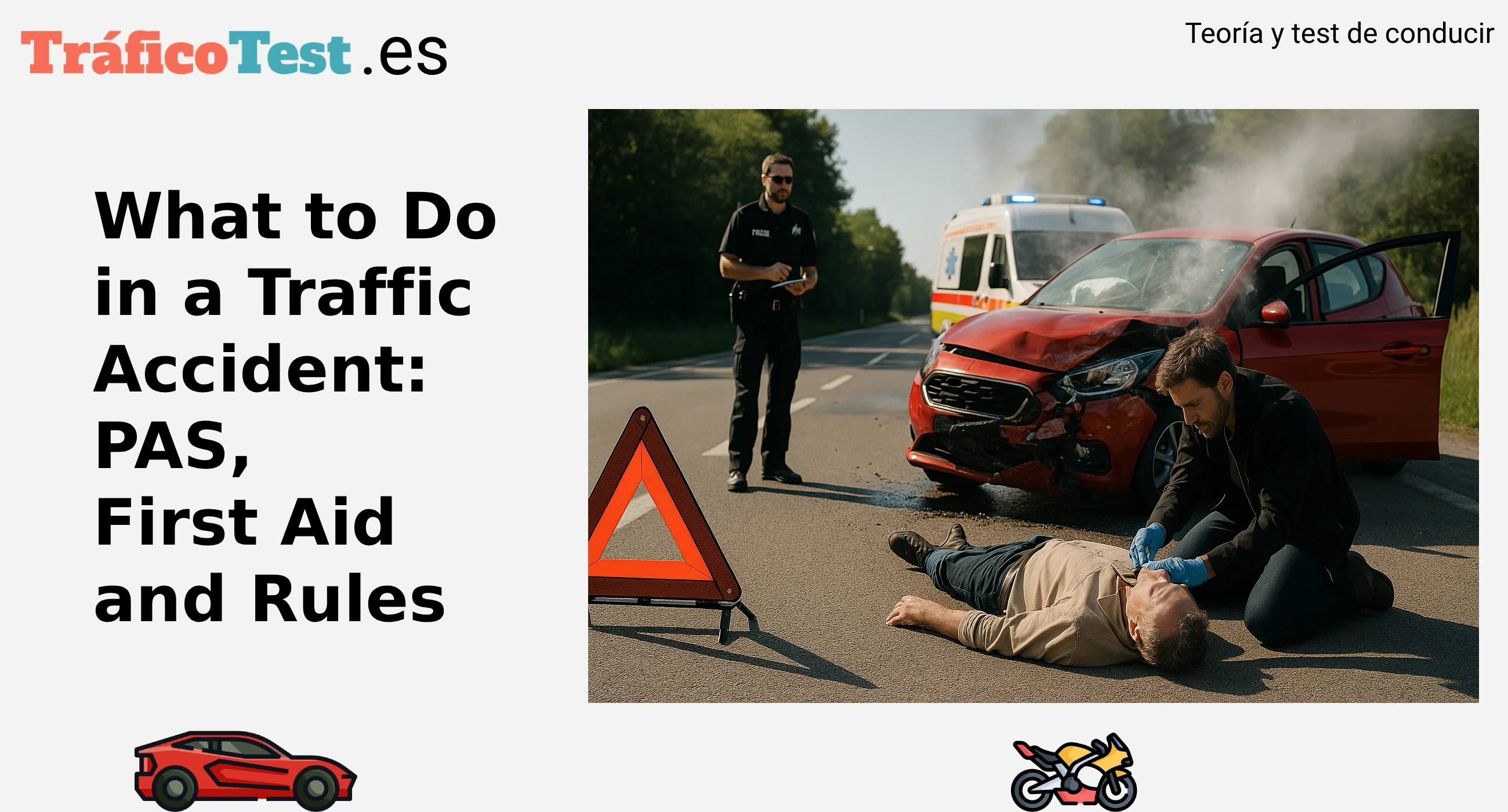 What to Do in a Traffic Accident: PAS, First Aid, and Rules