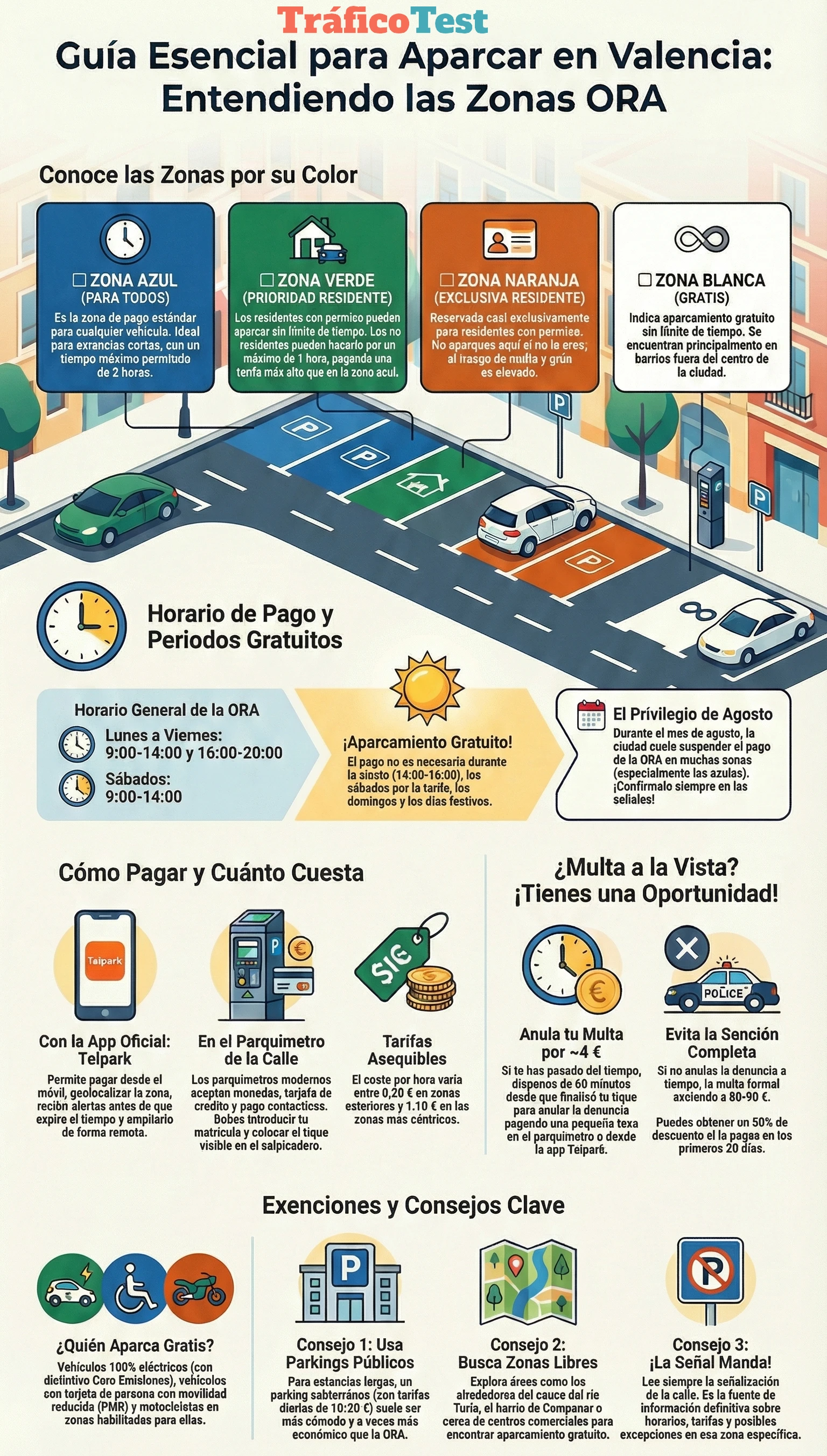 Parking in Valencia: Blue & Green Zones, Prices, Fines and Apps (2026)