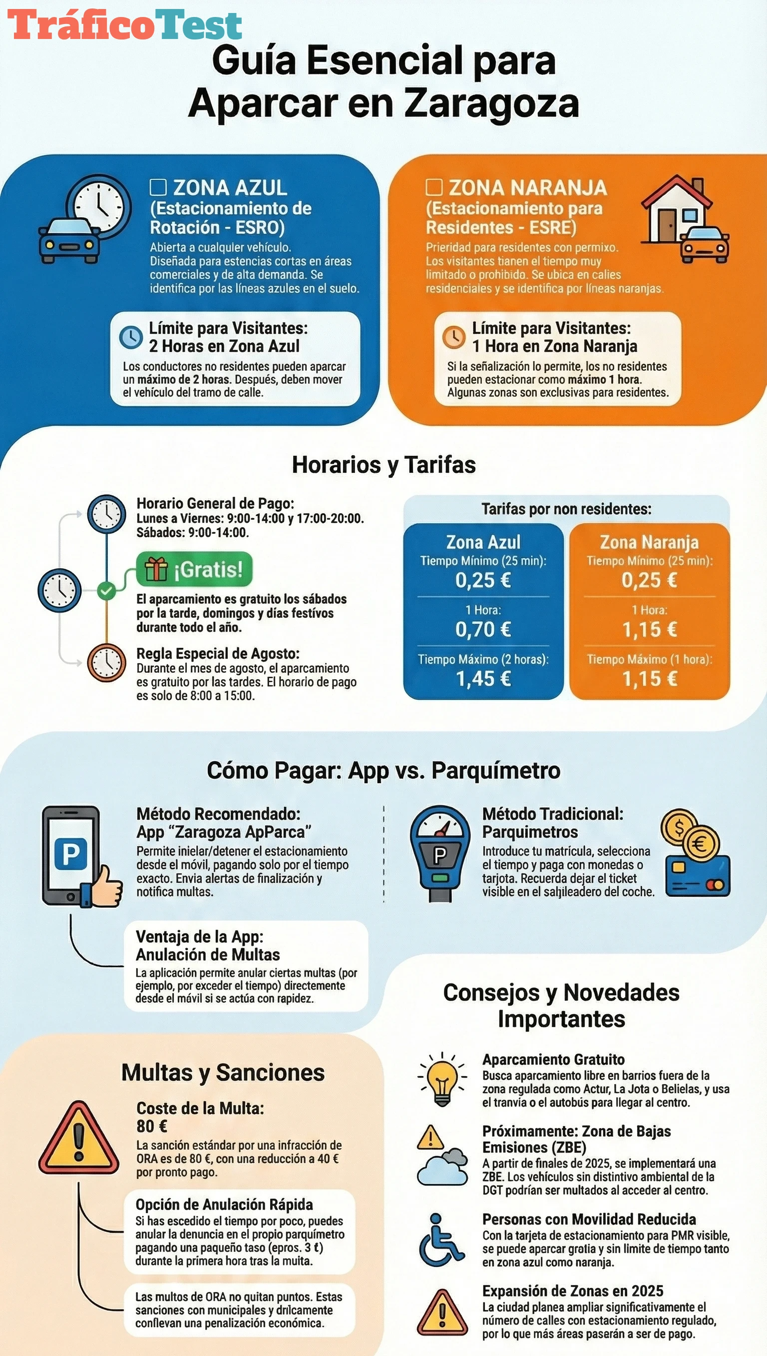 Parking in Zaragoza: Blue Zone, Prices, Fines and Apps (2026)