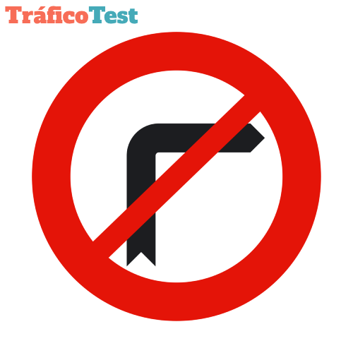 R-302 Giro a la derecha prohibido