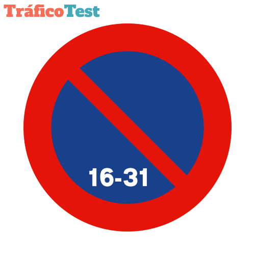 R-308d Estacionamiento prohibido la segunda quincena
