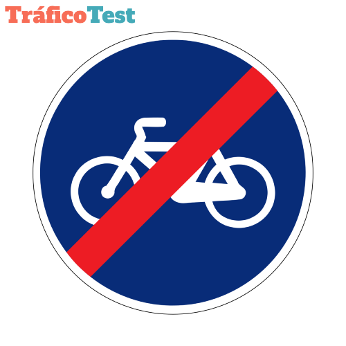 R-505 End of reserved lane for cycles