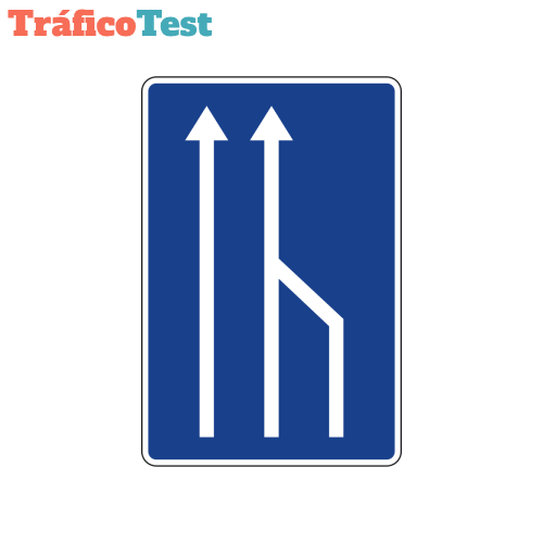 S-52 End of lane designated for traffic