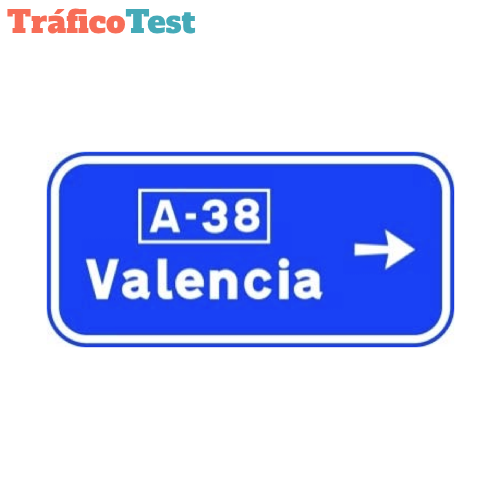 S-349 Señalización de salida inmediata, con cartel lateral, en carretera convencional o carreter