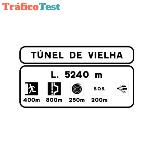 S-530 Localización de un túnel en carretera convencional o carretera multicarril con información