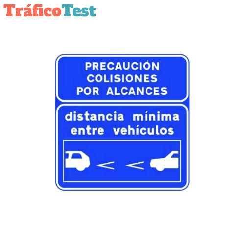 S-992c Señal informativa de la distancia mínima entre vehículos en autopista o autovía