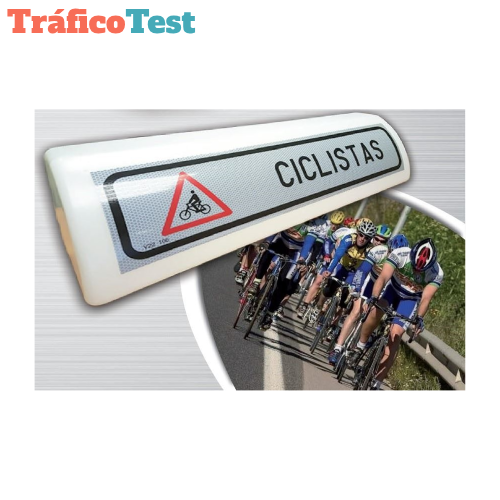 V-22 Sign warning of accompanying cyclists