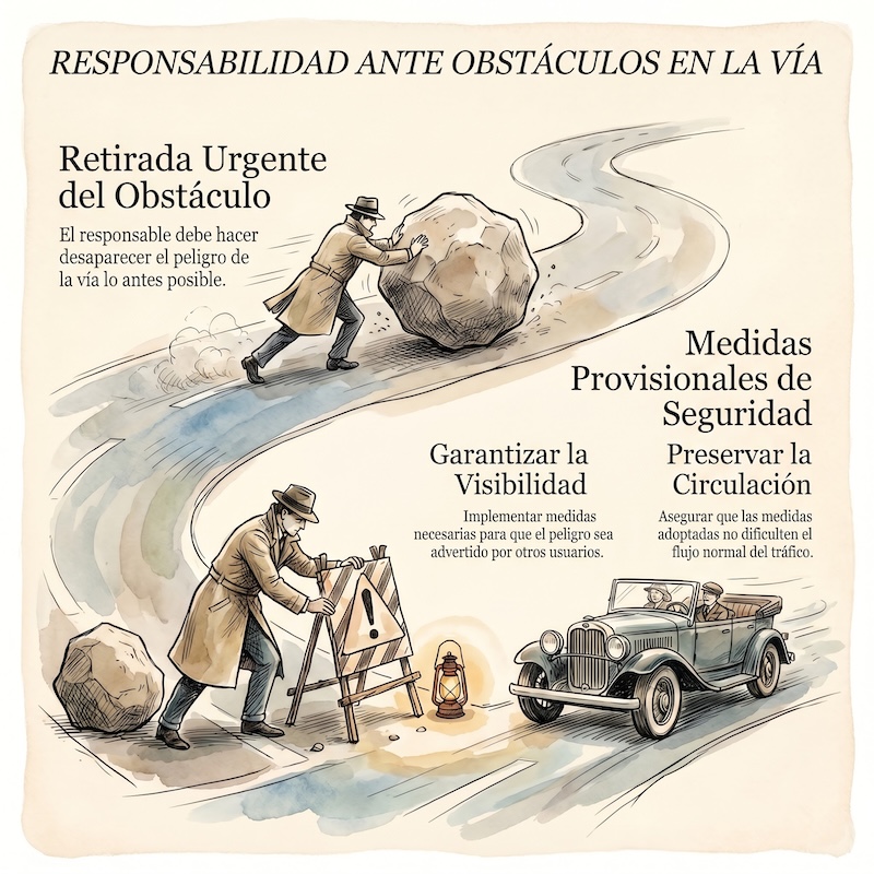 Señalización de obstáculos y peligros