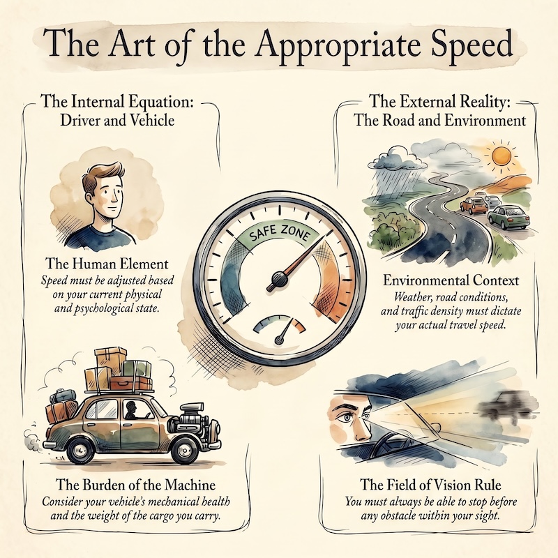 Adapting speed to circumstances