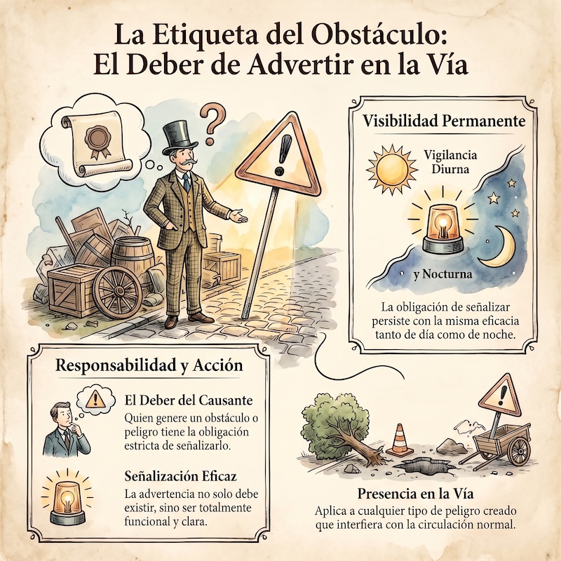 Señalización de obstáculos y peligros
