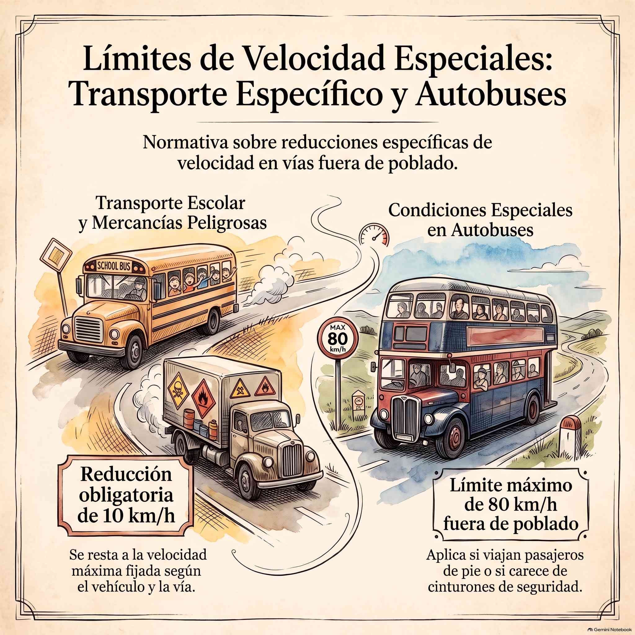 Velocidades máximas en vías fuera de poblado