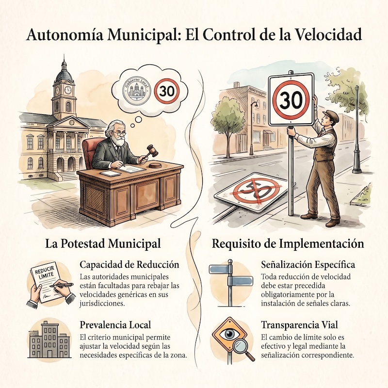 Límites de velocidad en vías urbanas y travesías