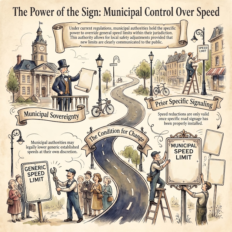 Speed ​​limits on urban roads and crossings