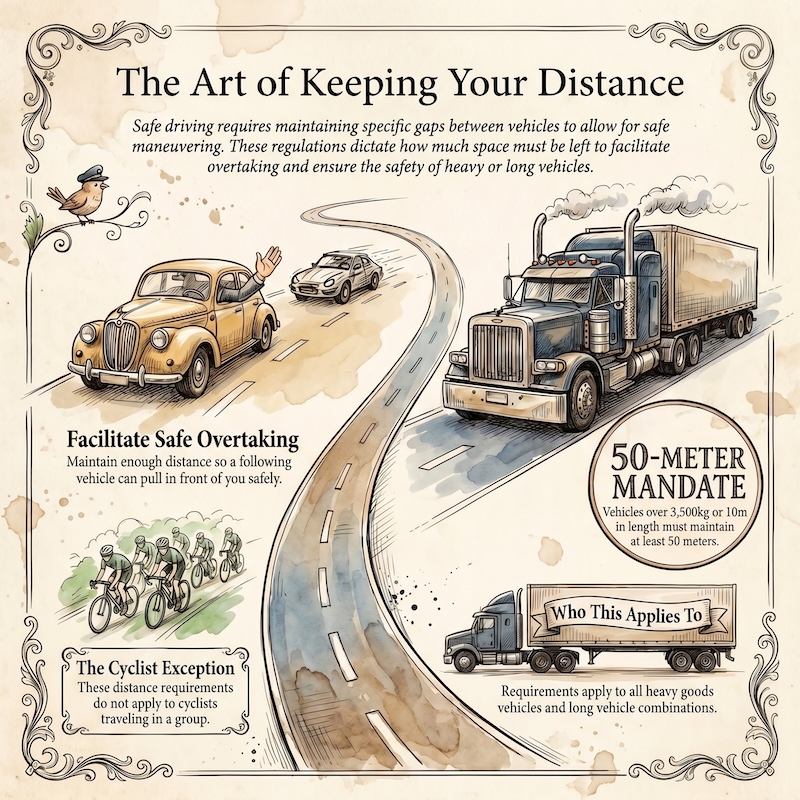 Distances between vehicles