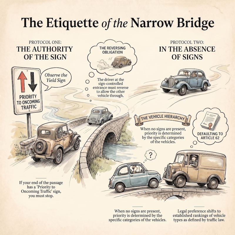 Crossing bridges or marked crossing works