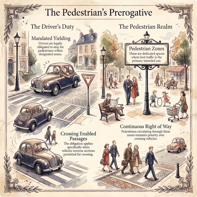 Cases in which pedestrians have priority over drivers