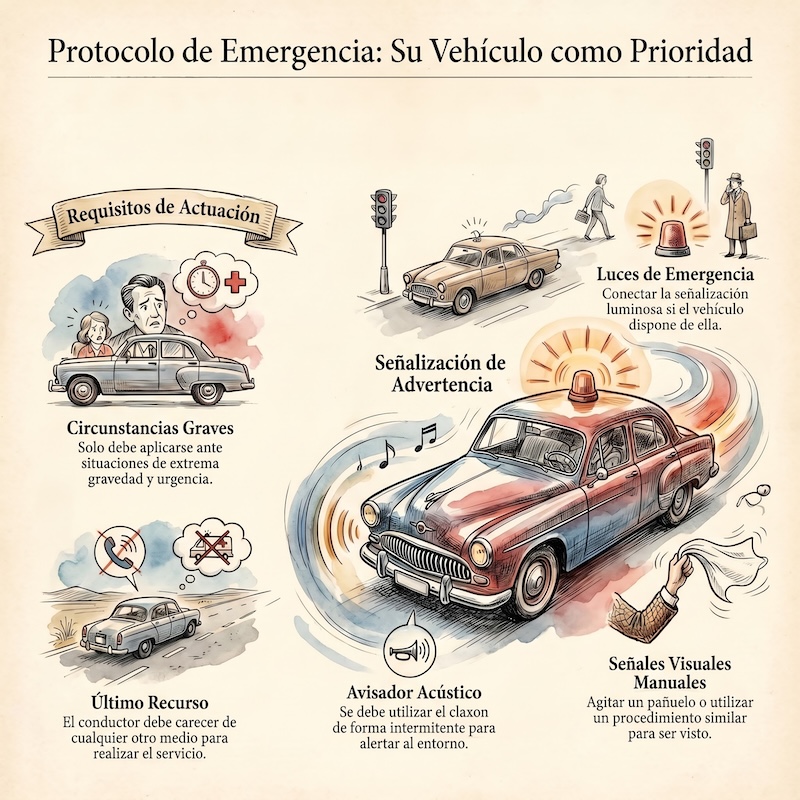 Vehículos no prioritarios en servicio de urgencia