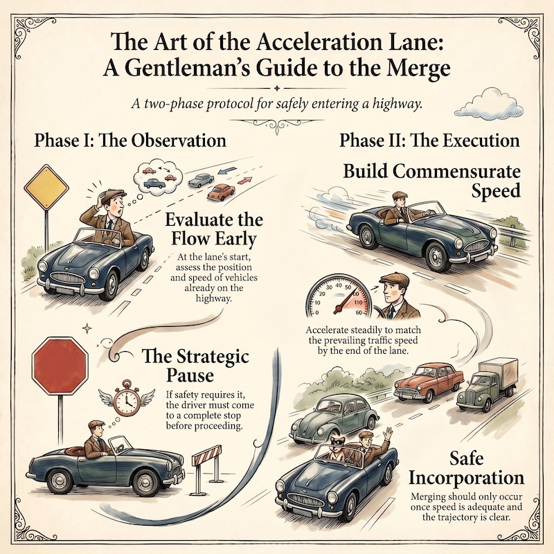 Obligations of drivers entering traffic