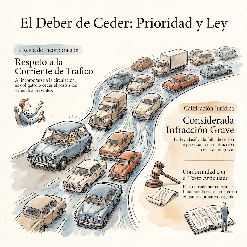 Obligaciones de los conductores que se incorporen a la circulación