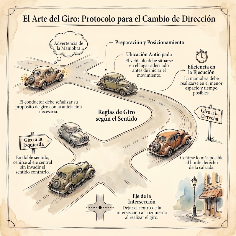 Ejecución de la maniobra de cambio de dirección