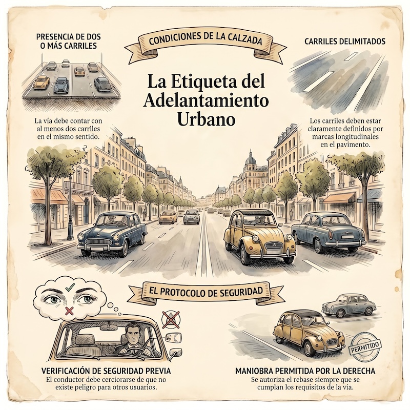 Adelantamiento y circulación paralela