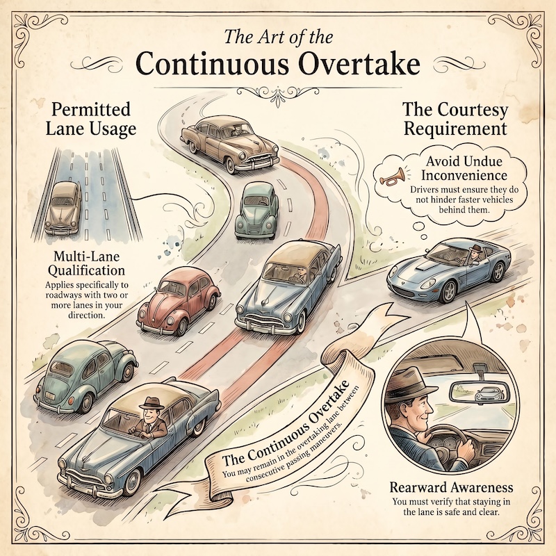 Overtaking on multi-lane roads