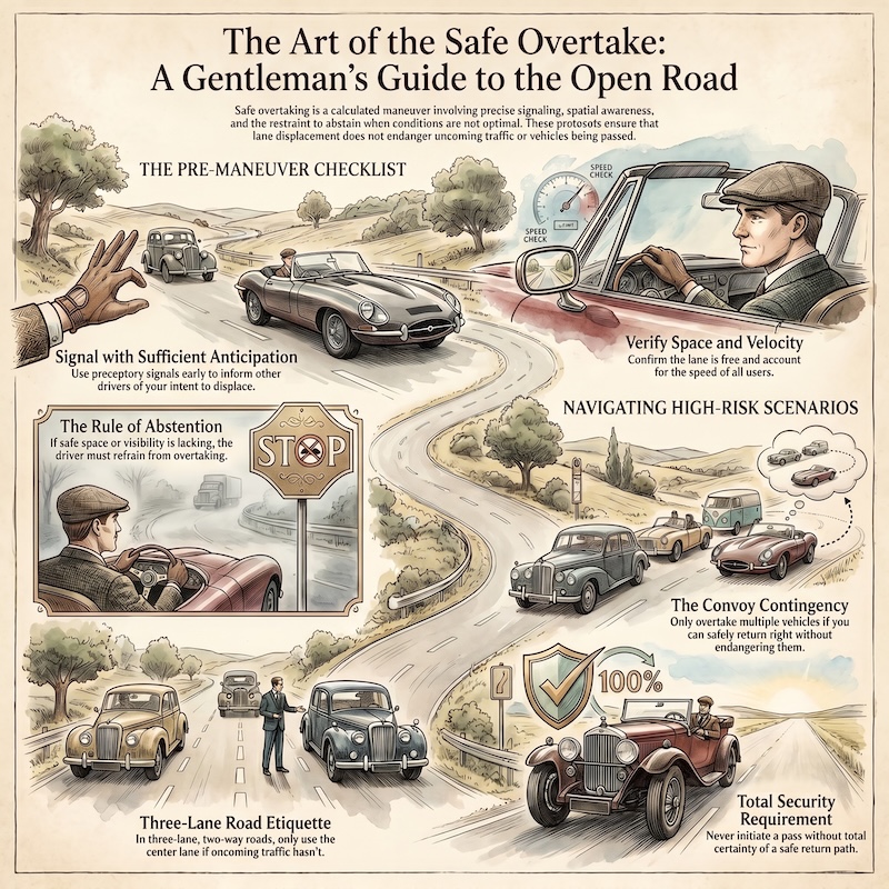 Obligations of the overtaker before starting the maneuver