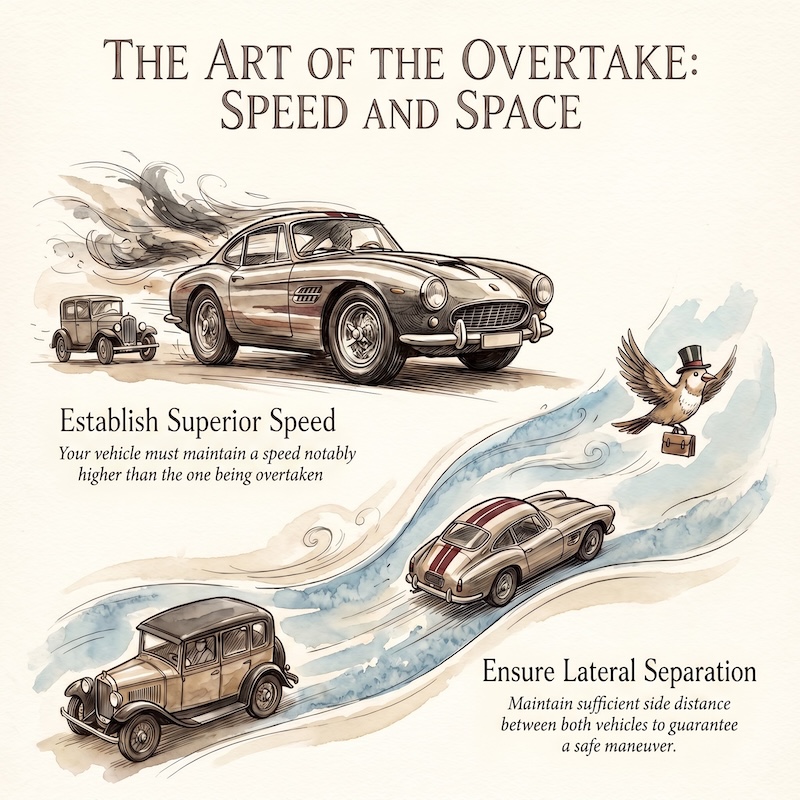 Obligations of the overtaker during the execution of the maneuver