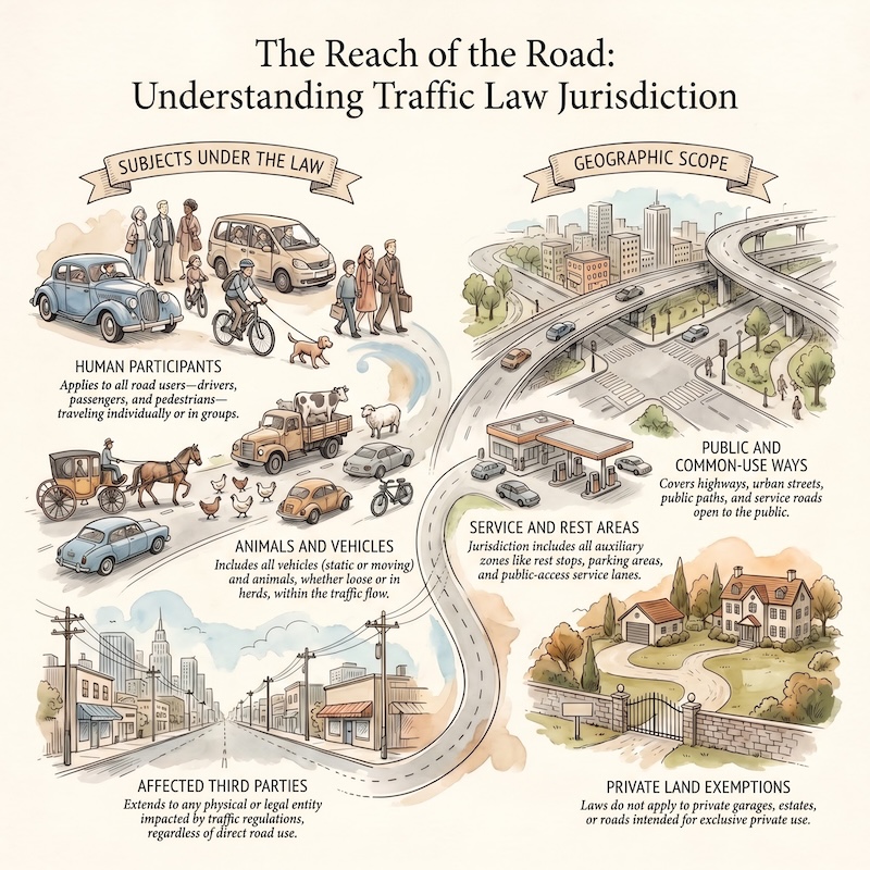 Scope of application of traffic regulations