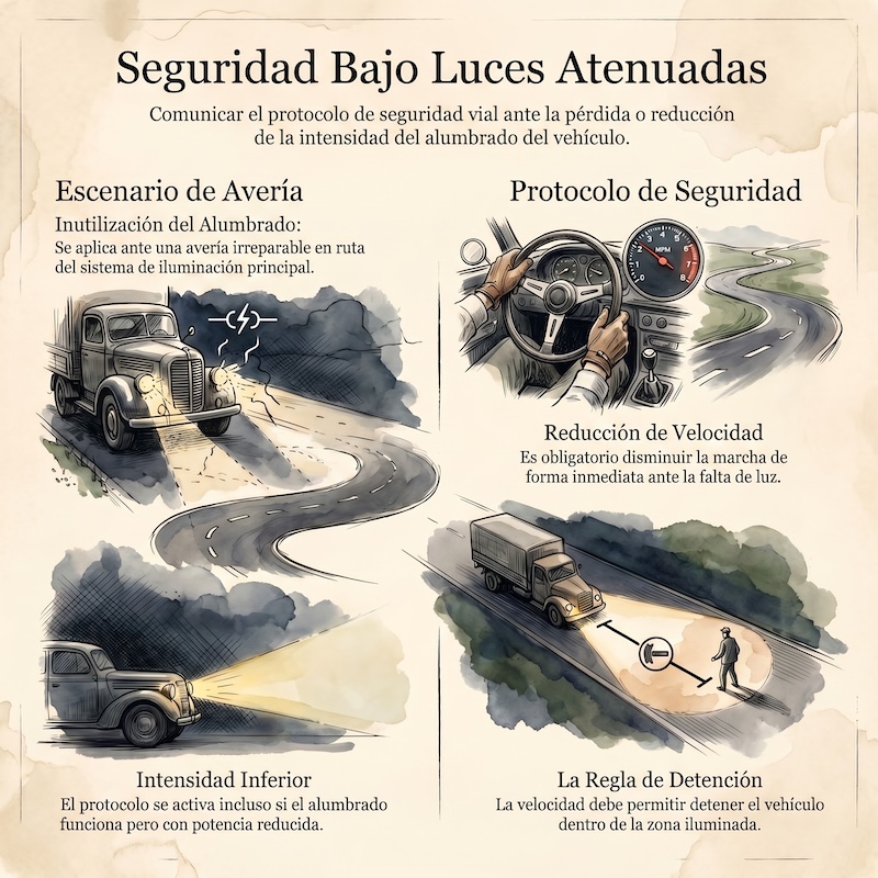 Inutilización o avería del alumbrado
