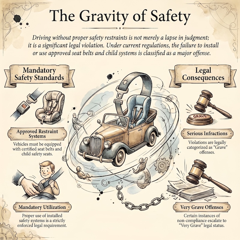 Approved seat belts and child restraint systems