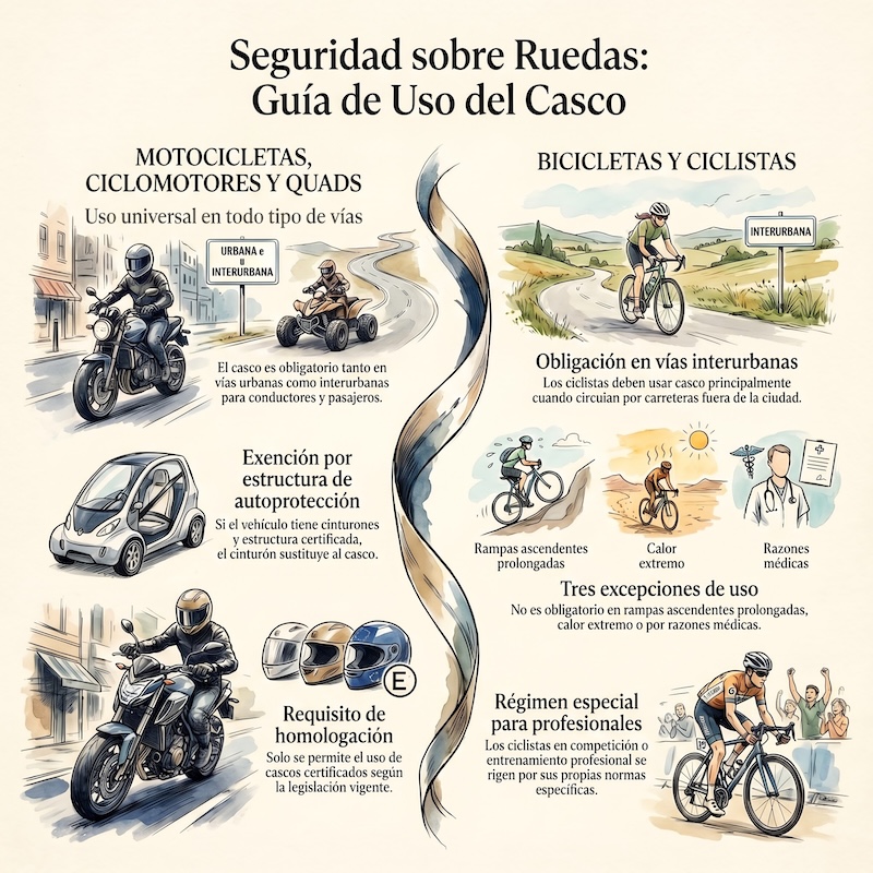 Cascos y otros elementos de protección
