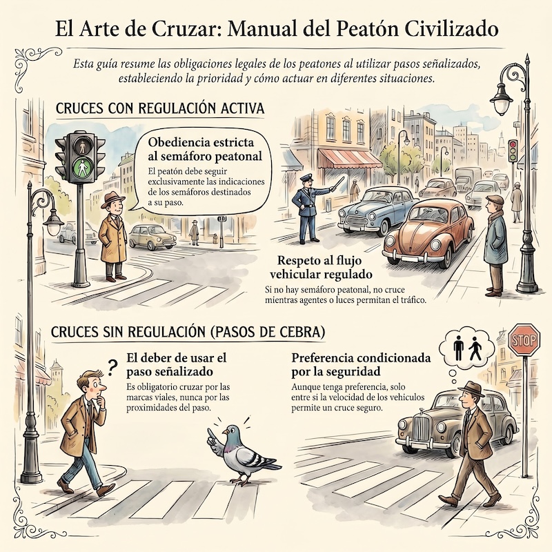 Pasos para peatones y cruce de calzadas
