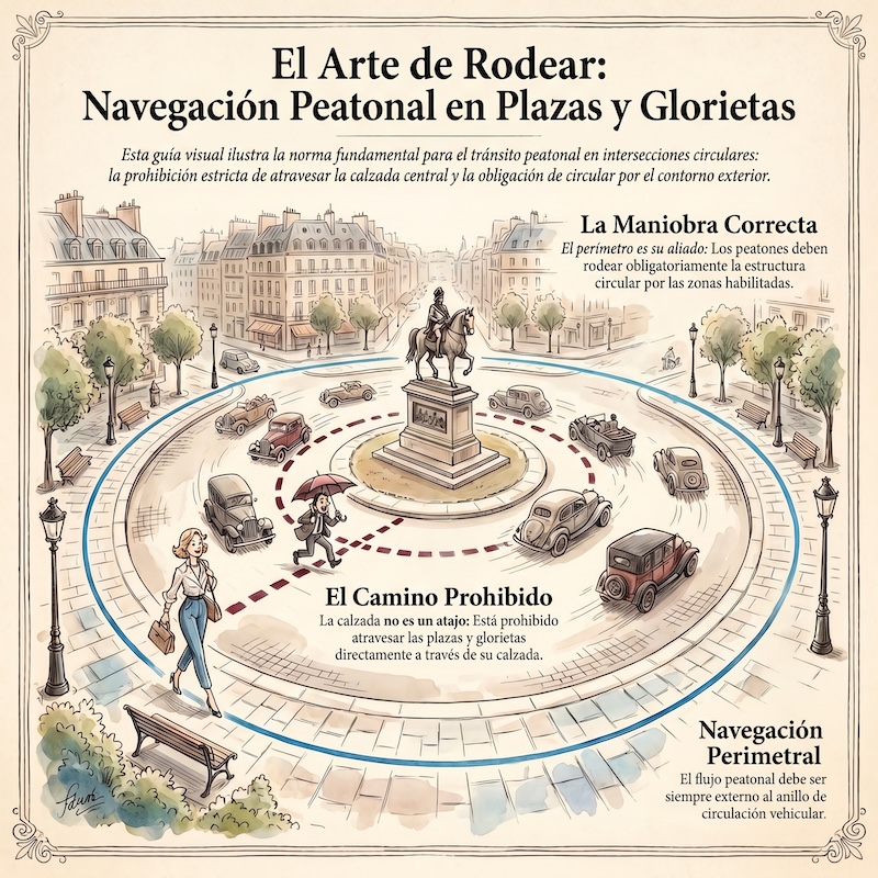 Pasos para peatones y cruce de calzadas