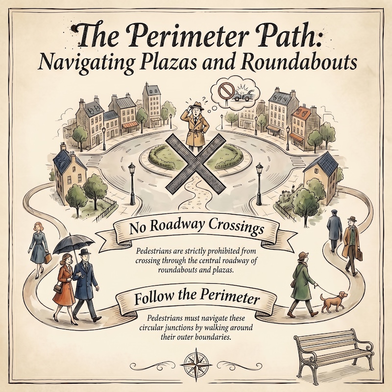 Pedestrian crossings and road crossings