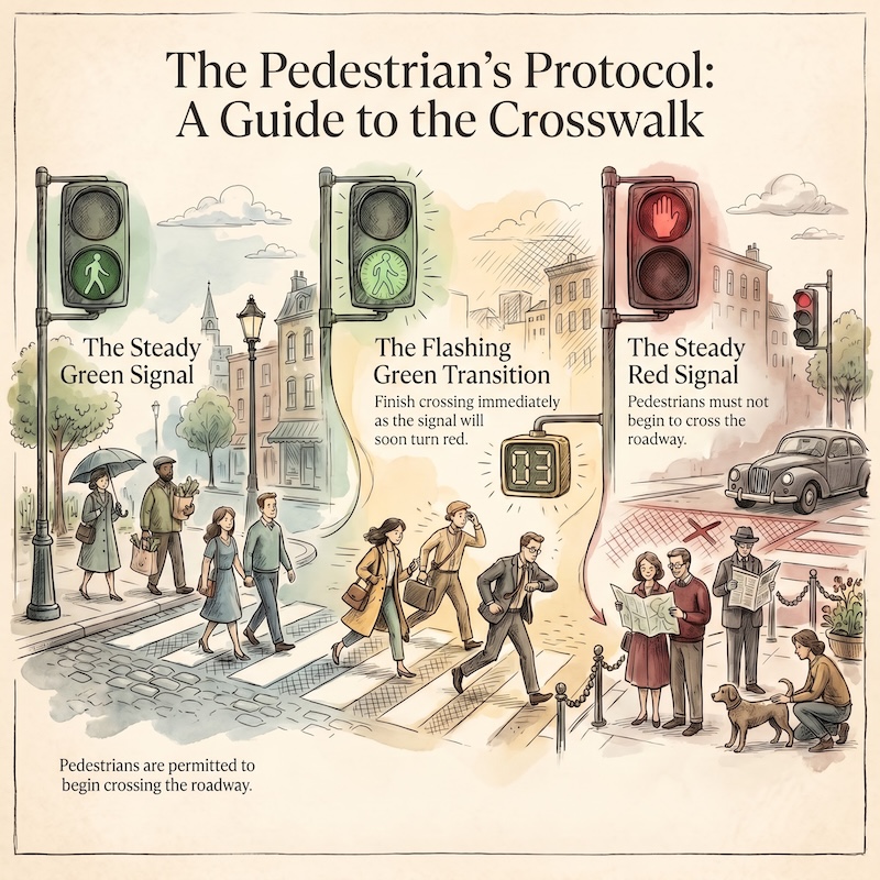 Traffic lights reserved for pedestrians