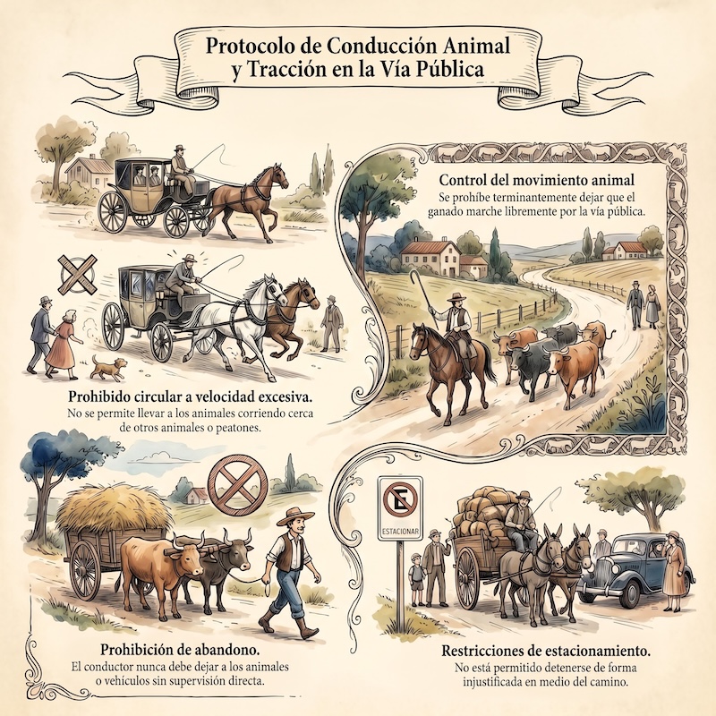 Control del vehículo o de animales