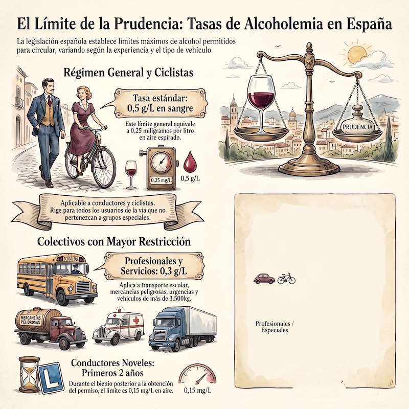 Tasas de alcohol en sangre y aire espirado