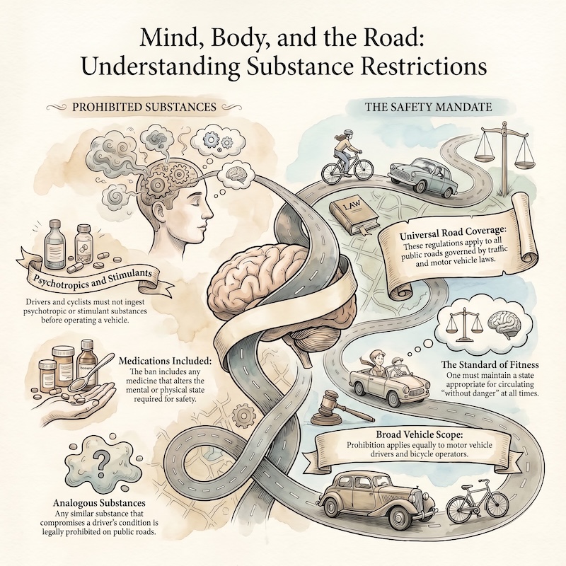 Narcotics, psychotropic drugs, stimulants or other similar substances