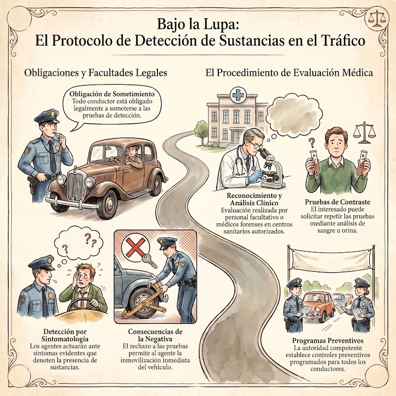 Pruebas para la detección de sustancias estupefacientes, psicotrópicos, estimulantes u otras sustancias análogas