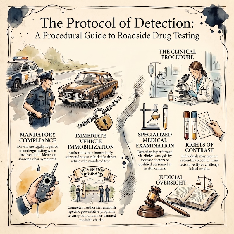 Tests for the detection of narcotic substances, psychotropic drugs, stimulants or other similar substances