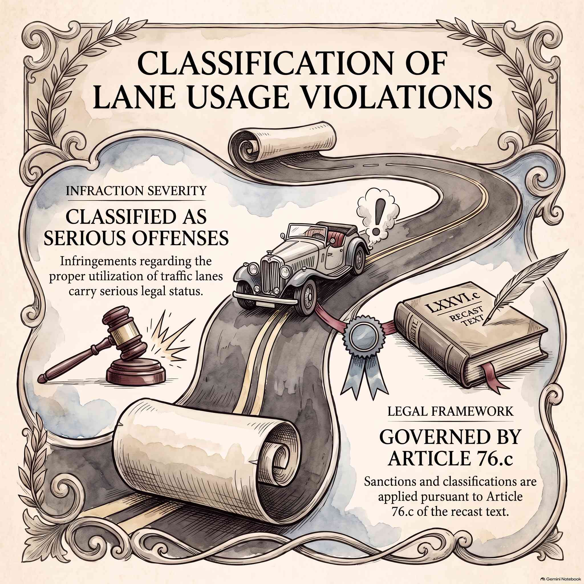 Use of lanes based on the posted speed and those reserved for certain vehicles and certain maneuvers